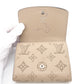 LOUIS VUITTON Bifold Wallet M62542 leather beige Mahina Portefeuille Iris Compact Women Used Authentic