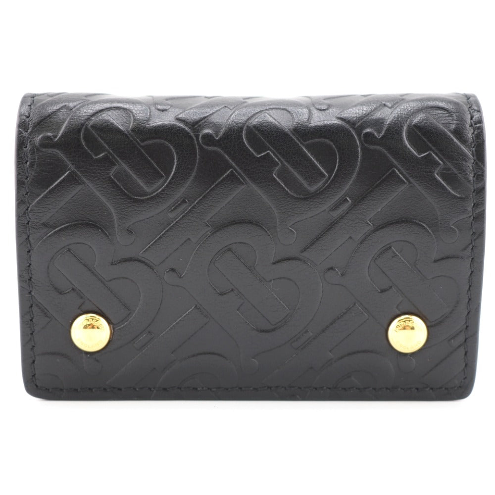 BURBERRY Coin case leather black Monogram Monogram mens(Unisex) Used Authentic