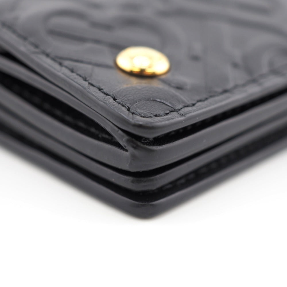 BURBERRY Coin case leather black Monogram Monogram mens(Unisex) Used Authentic