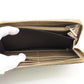 GUCCI Long Wallet Purse 224253 embossed calf leather Champagne Zip Around Bamboo Diamante Women Used Authentic
