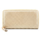 GUCCI Long Wallet Purse 224253 embossed calf leather Champagne Zip Around Bamboo Diamante Women Used Authentic