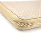 GUCCI Long Wallet Purse 224253 embossed calf leather Champagne Zip Around Bamboo Diamante Women Used Authentic