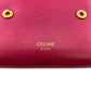 CELINE Tri-fold wallet leather pink Compact wallet Women Used Authentic