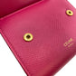 CELINE Tri-fold wallet leather pink Compact wallet Women Used Authentic