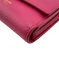 CELINE Tri-fold wallet leather pink Compact wallet Women Used Authentic