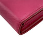 CELINE Tri-fold wallet leather pink Compact wallet Women Used Authentic