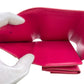 CELINE Tri-fold wallet leather pink Compact wallet Women Used Authentic