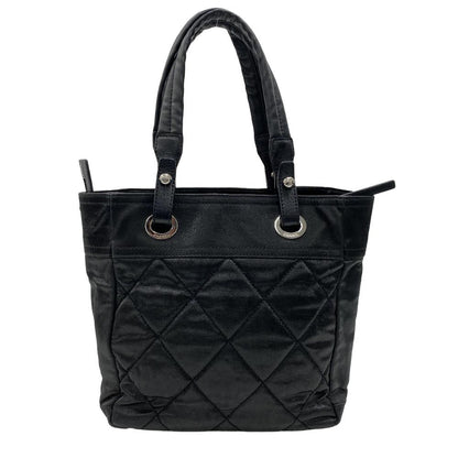 CHANEL Handbag PVC, Leather black Matrasse Paris Biarritz PM