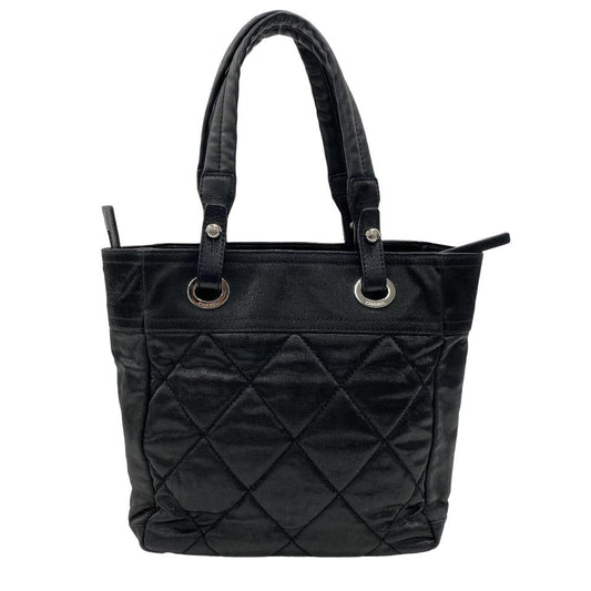 CHANEL Handbag PVC, Leather black Matrasse Paris Biarritz PM