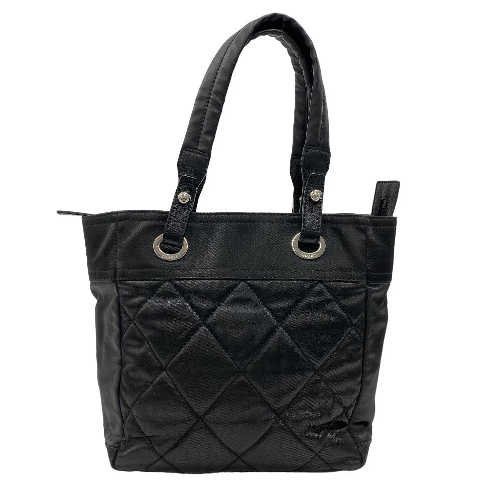 CHANEL Handbag PVC, Leather black Matrasse Paris Biarritz PM