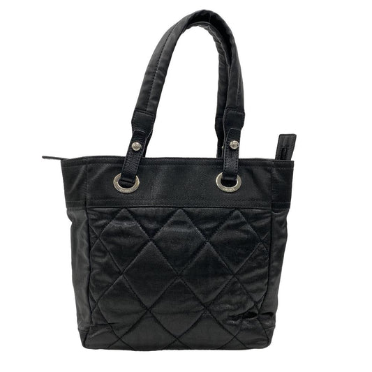 CHANEL Handbag PVC, Leather black Matrasse Paris Biarritz PM