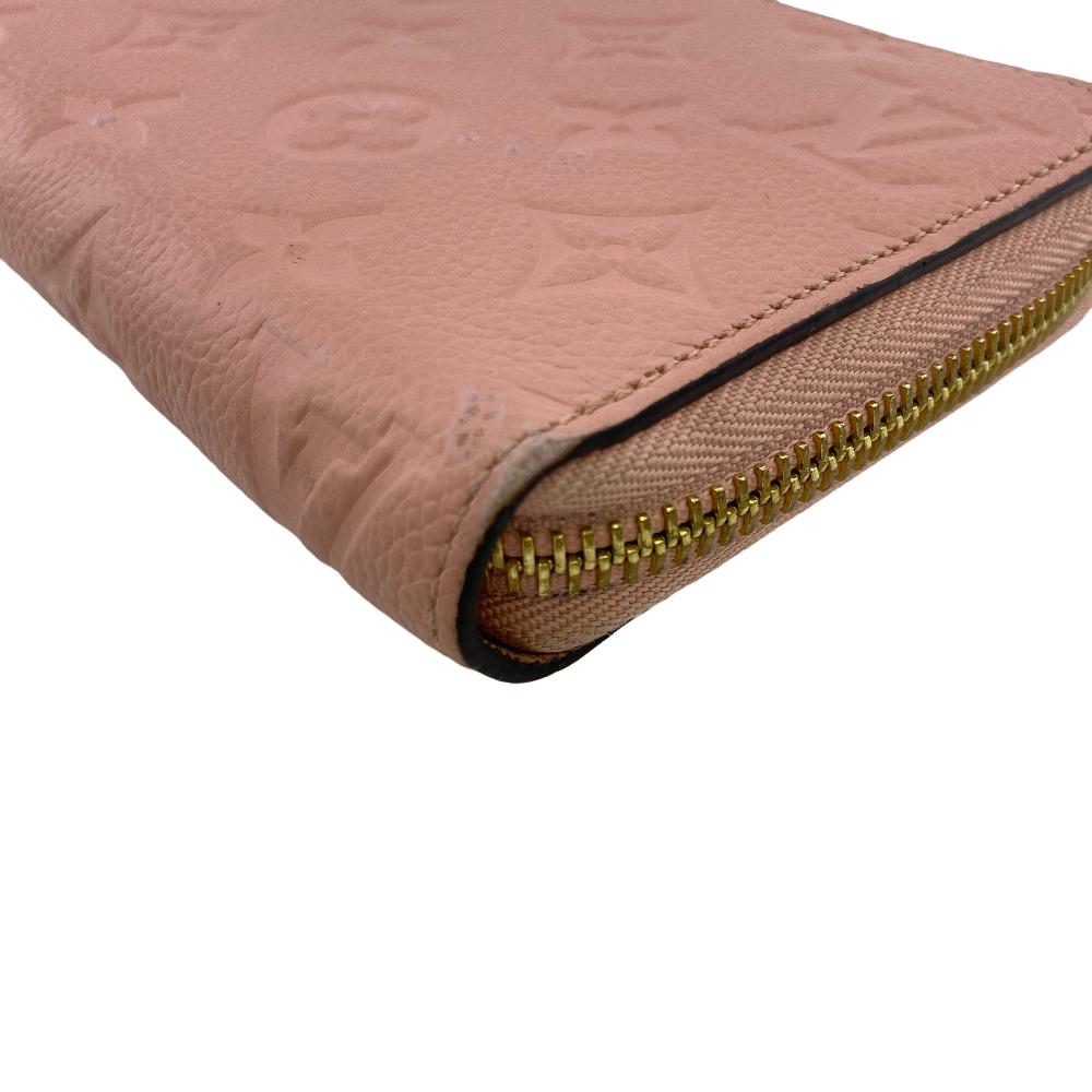 LOUIS VUITTON Long Wallet Purse M64090 leather pink Zip Around Monogram Ann Platt Zippy wallet Women Used Authentic