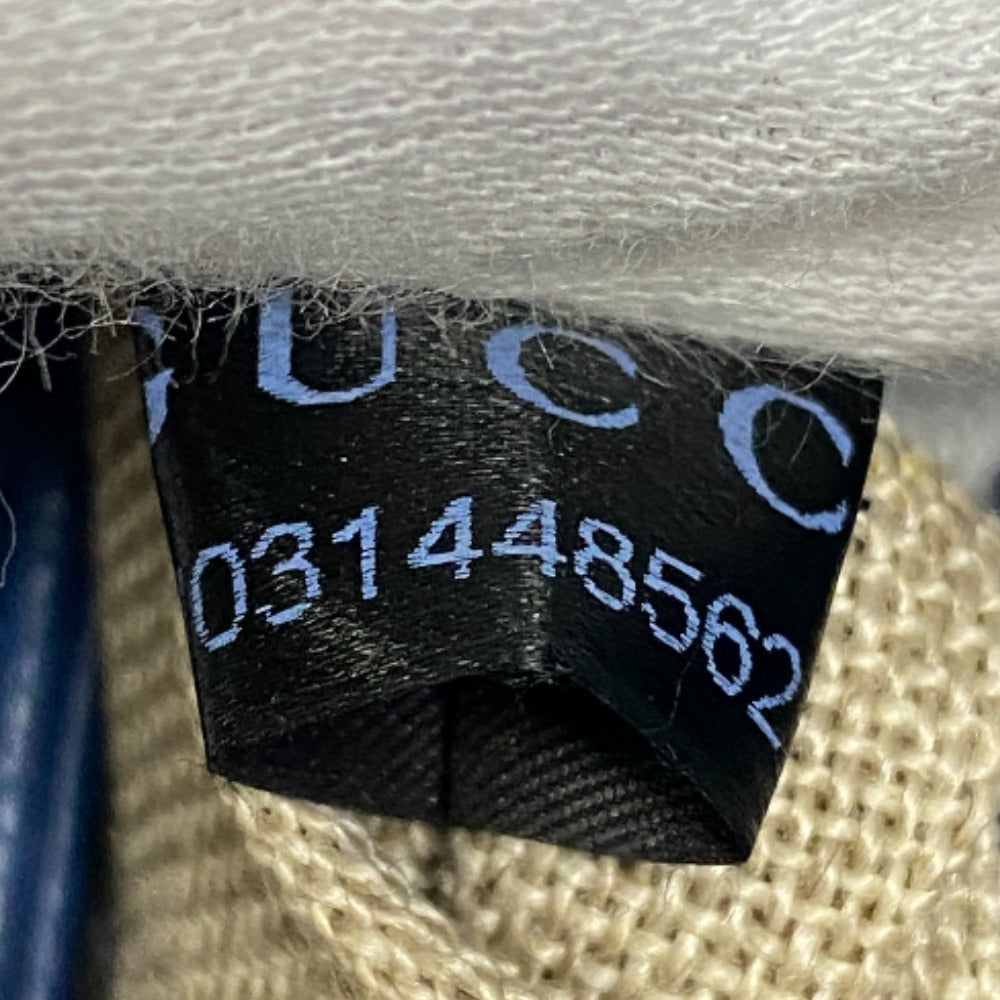 GUCCI Shoulder Bag 510302 leather blue 2WAY handbag Women Used Authentic