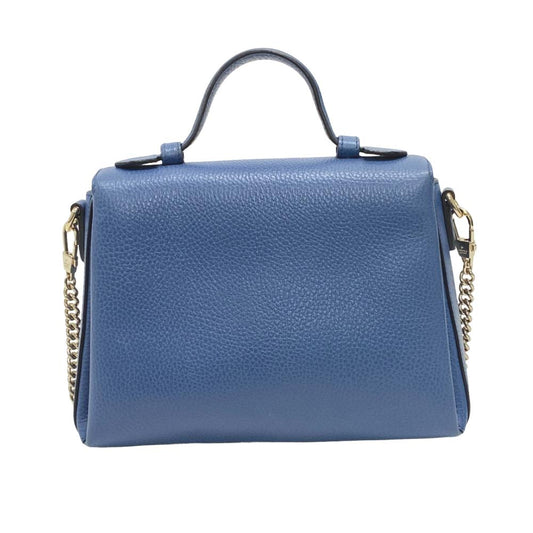 GUCCI Shoulder Bag 510302 leather blue 2WAY handbag Women Used Authentic