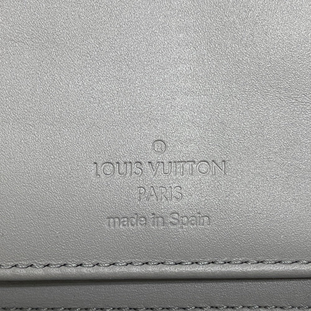 LOUIS VUITTON Long Wallet Purse M81384 leather gray Monogram shadow Vertical Zippy wallet mens Used Authentic