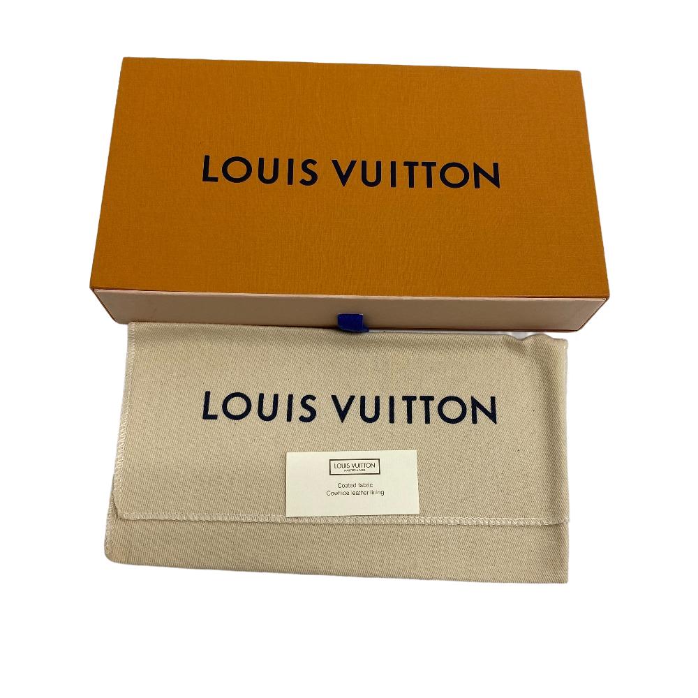 LOUIS VUITTON Long Wallet Purse M81384 leather gray Monogram shadow Vertical Zippy wallet mens Used Authentic