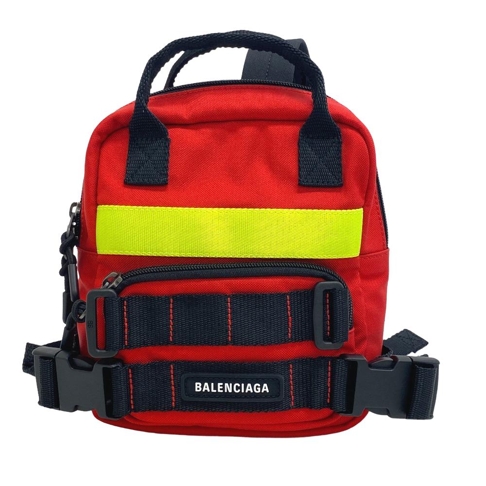 BALENCIAGA Backpack 658087 2BKKX 6406 Nylon Red mens Used Authentic