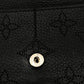 LOUIS VUITTON Long Wallet Purse M60143 leather black Mahina Portefeuille Iris Women Used Authentic