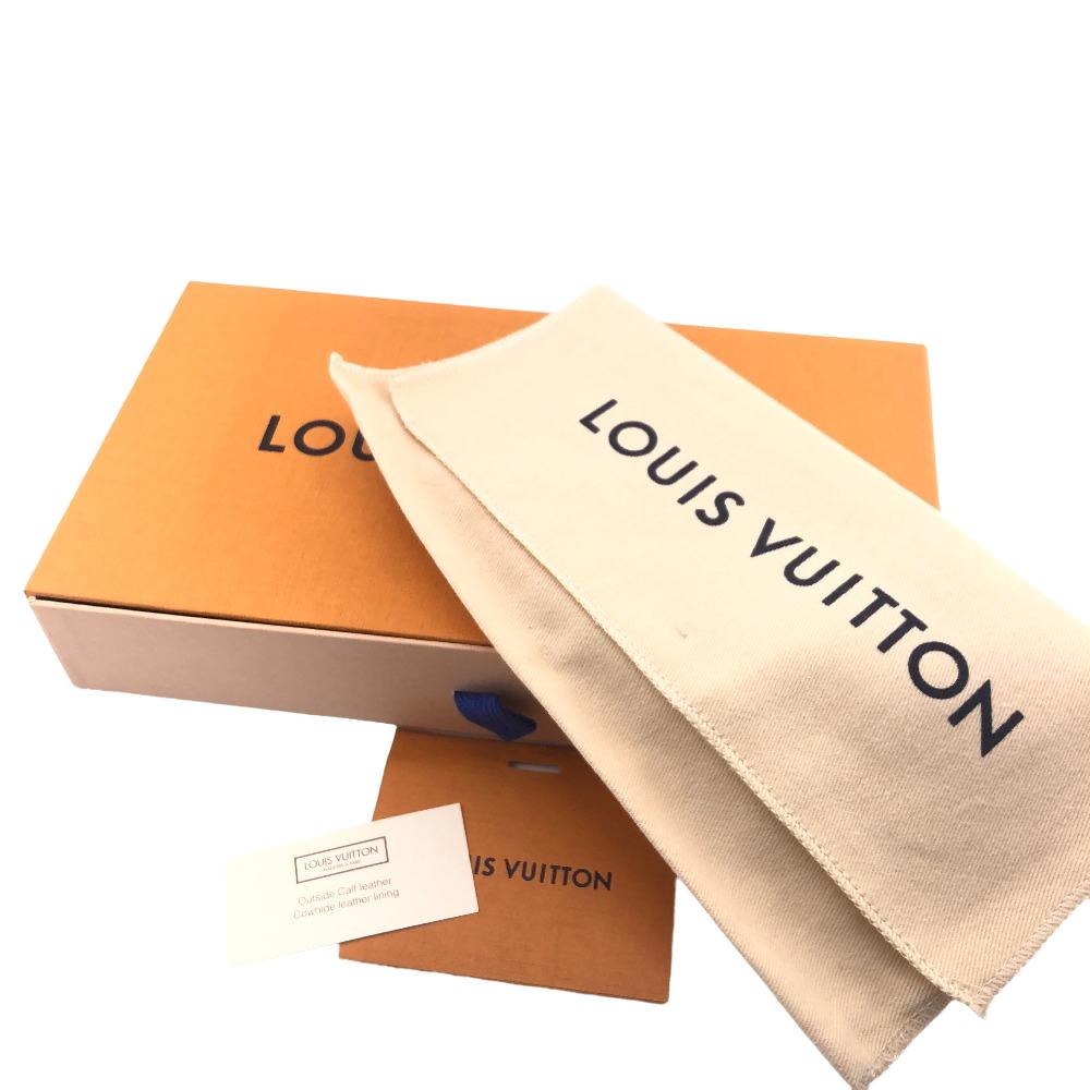 LOUIS VUITTON Long Wallet Purse M60143 leather black Mahina Portefeuille Iris Women Used Authentic