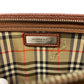 BURBERRY business bag leather Brown clutch bag embossed Carriage mens Used Authentic