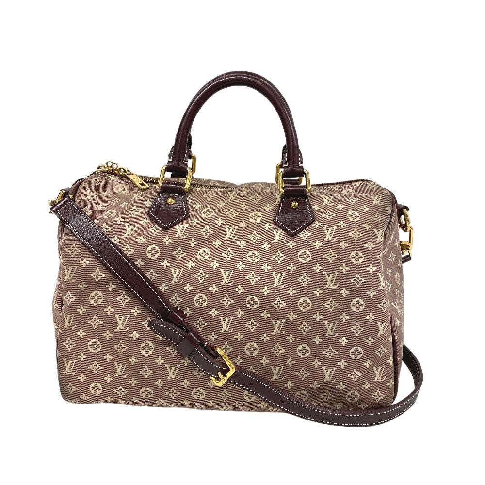 LOUIS VUITTON Handbag M56704 Leather, Canvas sepia Women Used Authentic