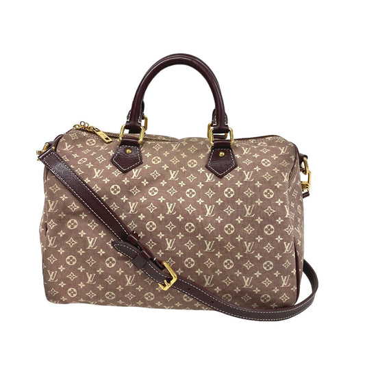 LOUIS VUITTON Handbag M56704 Leather, Canvas sepia Women Used Authentic