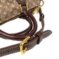 LOUIS VUITTON Handbag M56704 Leather, Canvas sepia Women Used Authentic