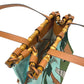 LOEWE Tote Bag Canvas, Leather Light blue Bamboo cushion Women Used Authentic