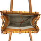 LOEWE Tote Bag Canvas, Leather Light blue Bamboo cushion Women Used Authentic