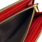 LOUIS VUITTON Long Wallet Purse N60534 leather Brown Zip Around Damier Portefeuille Clemence Women Used Authentic