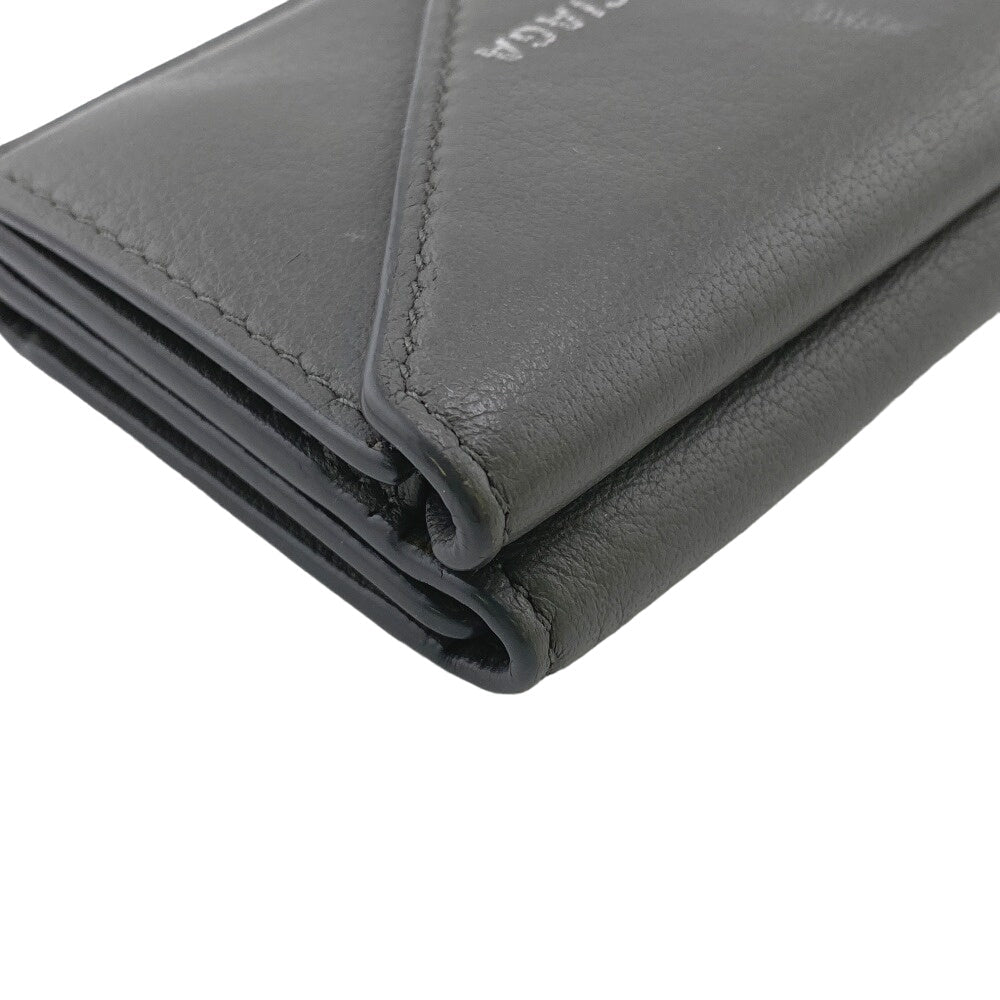BALENCIAGA Tri-fold wallet 391446 leather gray Paper mini