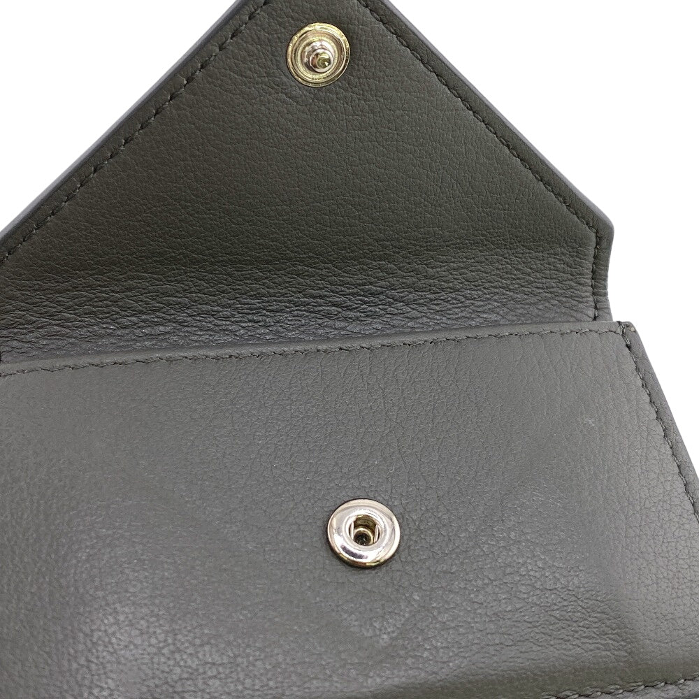 BALENCIAGA Tri-fold wallet 391446 leather gray Paper mini