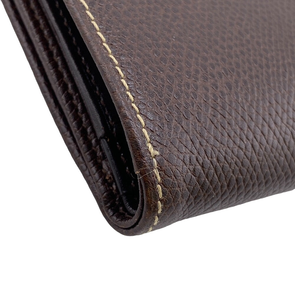 LOEWE Long Wallet Purse leather Brown W Hook Wallet Vintage mens Used Authentic