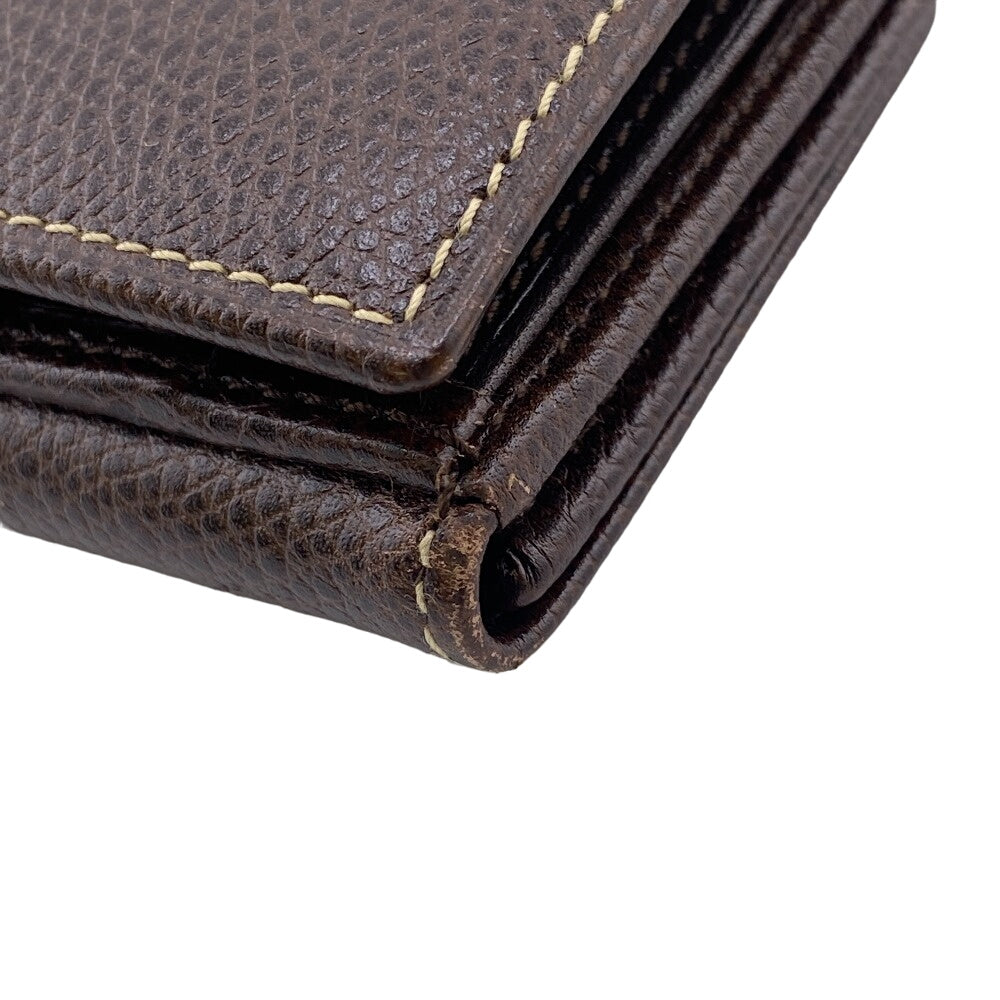 LOEWE Long Wallet Purse leather Brown W Hook Wallet Vintage mens Used Authentic