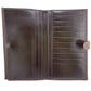LOEWE Long Wallet Purse leather Brown W Hook Wallet Vintage mens Used Authentic