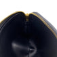 CELINE Coin case leather black Triomphe