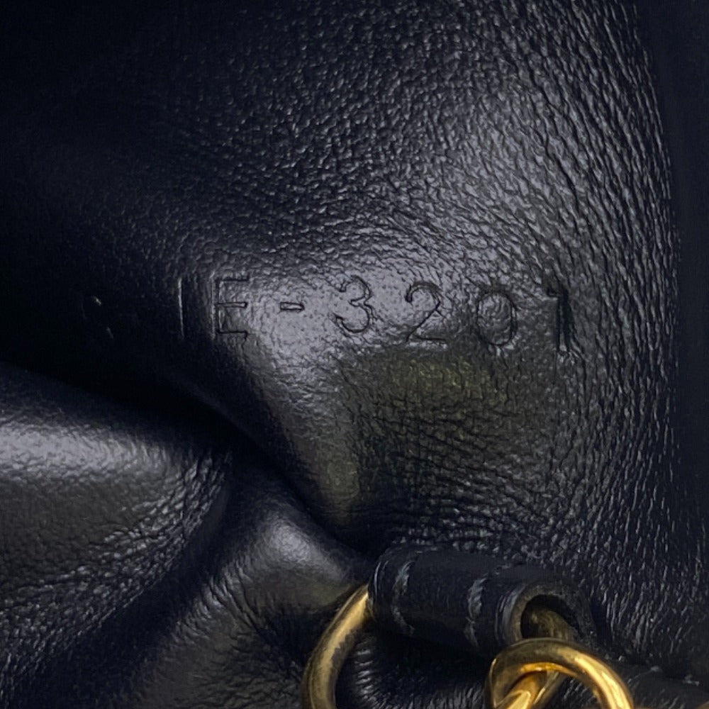 CELINE Coin case leather black Triomphe