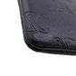 CELINE Coin case leather black Triomphe