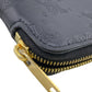 CELINE Coin case leather black Triomphe