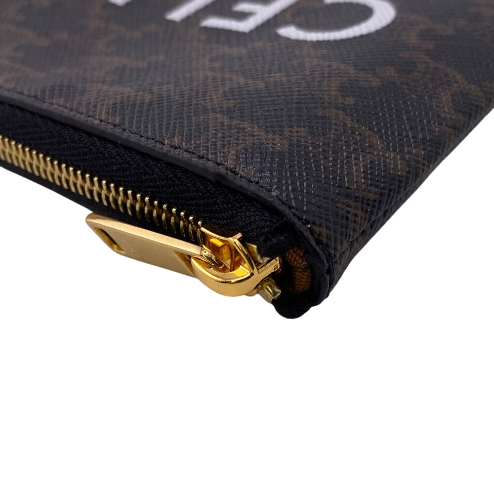 CELINE Coin case PVC black Triomphe Women(Unisex) Used Authentic