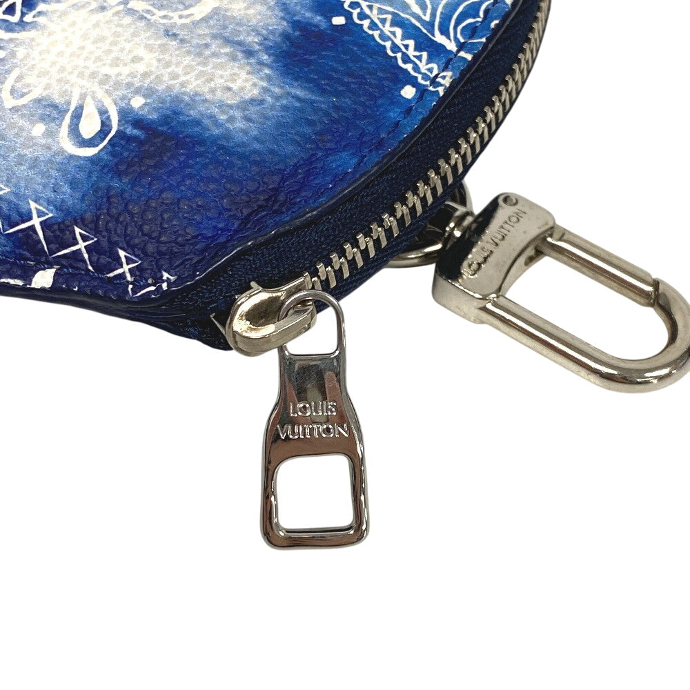LOUIS VUITTON Pouch M81410 PVC blue Monogram HIGH 5 mens Used Authentic