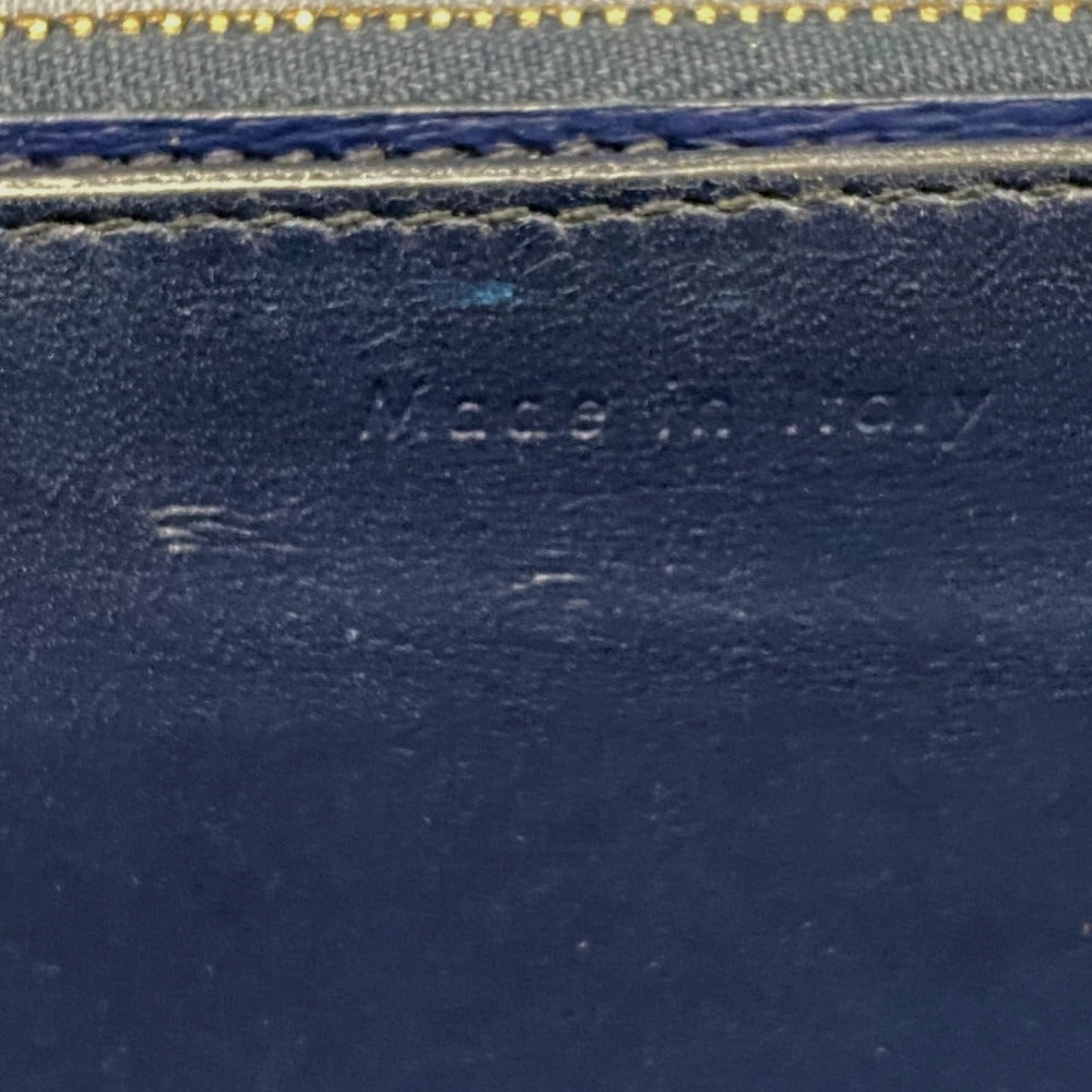 CELINE Shoulder Bag leather Navy medium Classic box Women Used Authentic