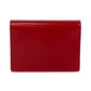 PRADA Pouch Leather, Paper Red Playing cards unisex(Unisex) Used Authentic