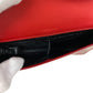 PRADA Pouch Leather, Paper Red Playing cards unisex(Unisex) Used Authentic