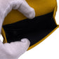 FENDI Tri-fold wallet 7M0280 leather yellow Compact wallet FF logo Women Used Authentic