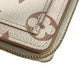 LOUIS VUITTON Bifold Wallet leather white Monogram Portefeuille Lou Women Used Authentic