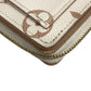 LOUIS VUITTON Bifold Wallet leather white Monogram Portefeuille Lou Women Used Authentic