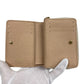LOUIS VUITTON Bifold Wallet leather white Monogram Portefeuille Lou Women Used Authentic