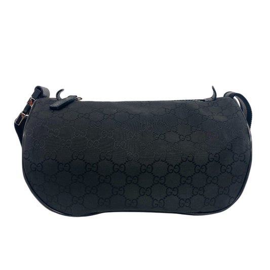 GUCCI Sling bag Nylon, Leather black GG nylon unisex(Unisex) Used Authentic