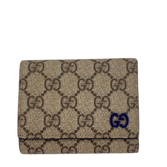 GUCCI Tri-fold wallet 769225 PVC, Leather beige GG Supreme GG Details(Unisex) Used Authentic